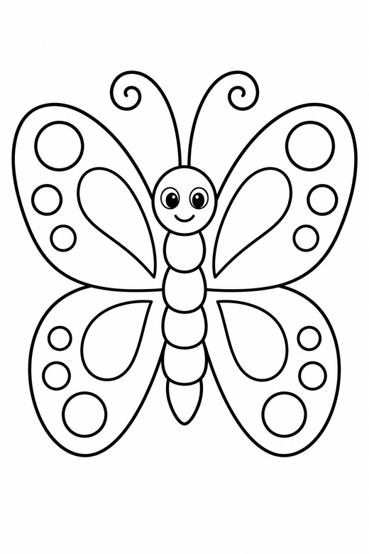 Butterfly with dotted wings, color online