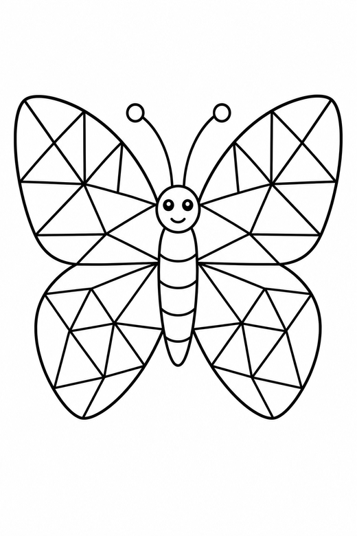 Geometric butterfly, color online