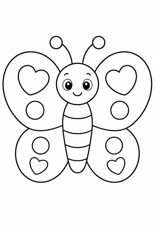 Round-winged cute butterfly, color online