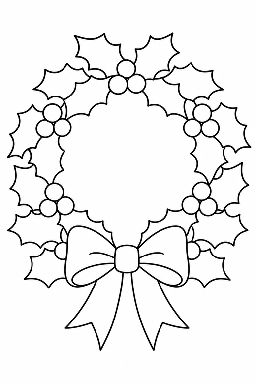 Christmas wreath, color online