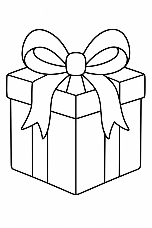 Gift with a big bow, color online