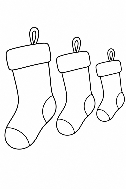 Christmas stocking trio, color online