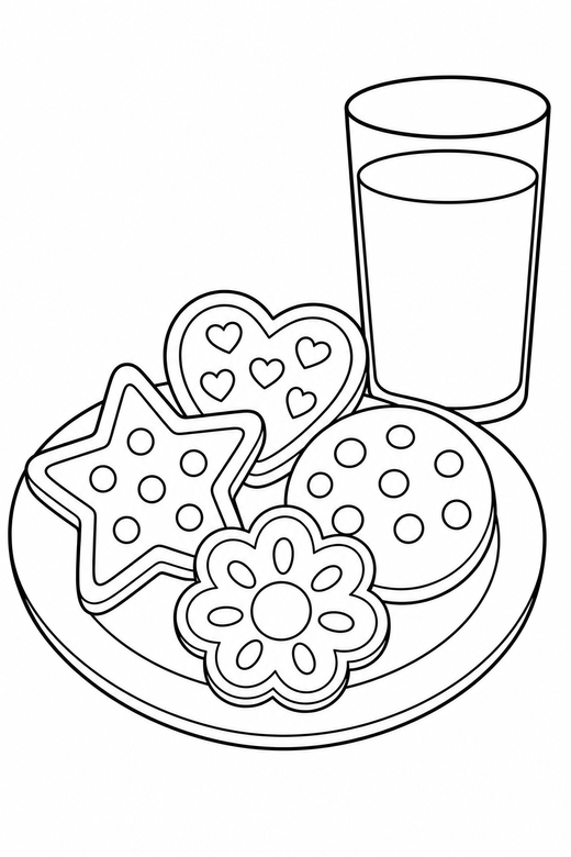 Christmas cookies plate, color online