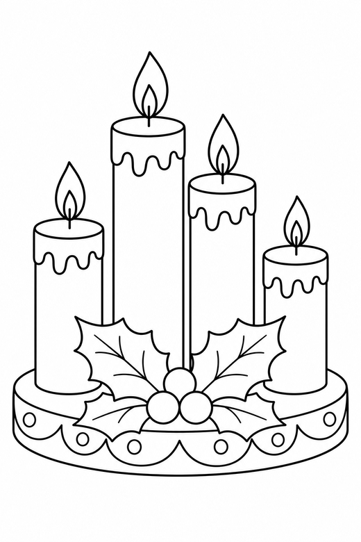Advent candles, color online