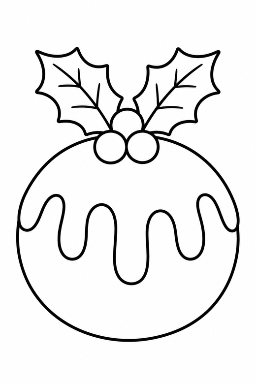 Christmas pudding, color online