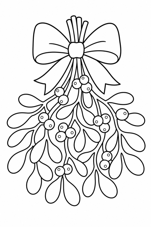 Mistletoe bunch, color online