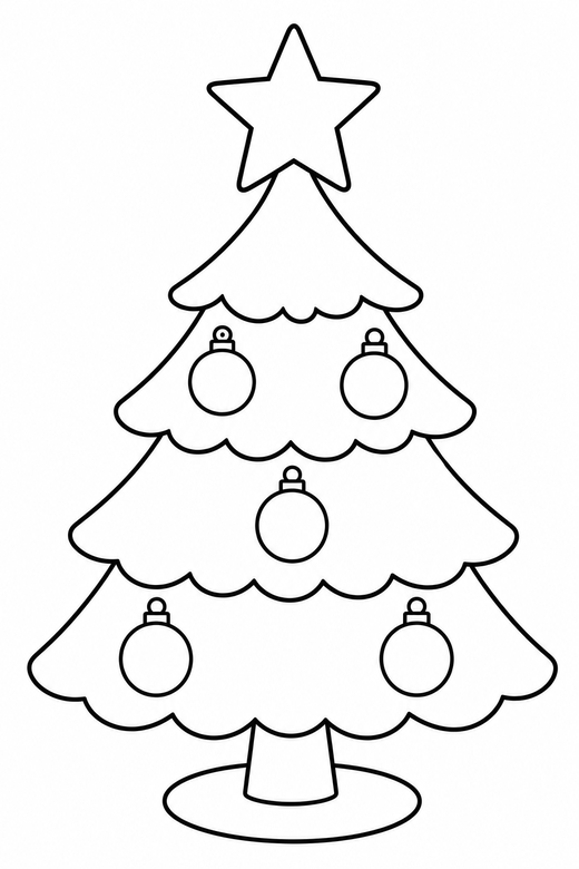 Tree with a star, color online