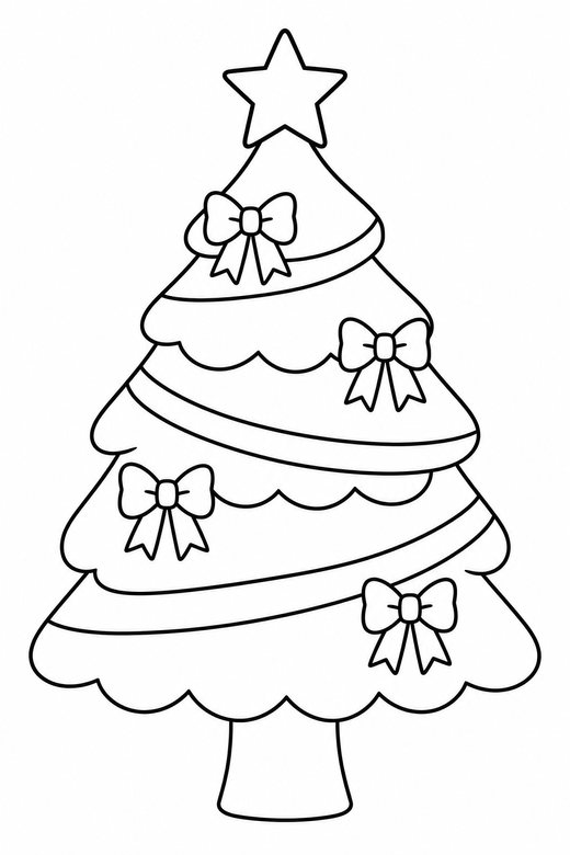 Tree with a garland, color online