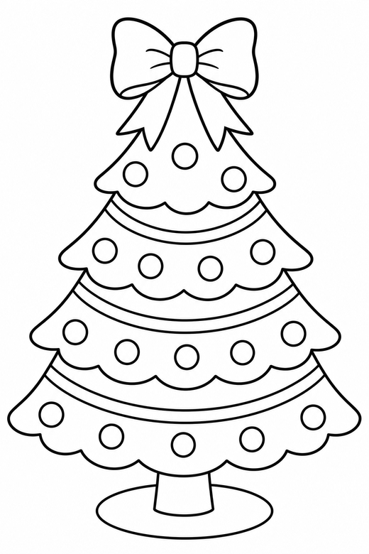 Tree with a bow topper, color online