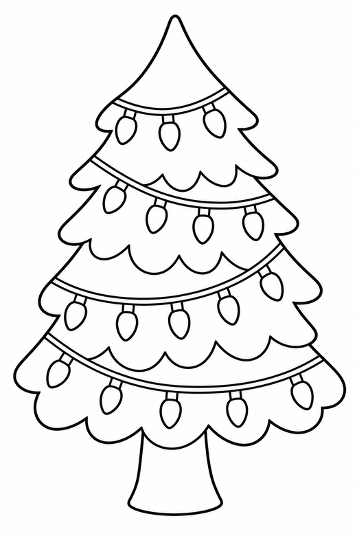 Tree with lights, color online
