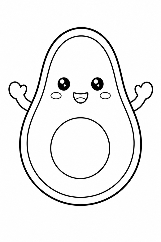 Happy avocado, color online