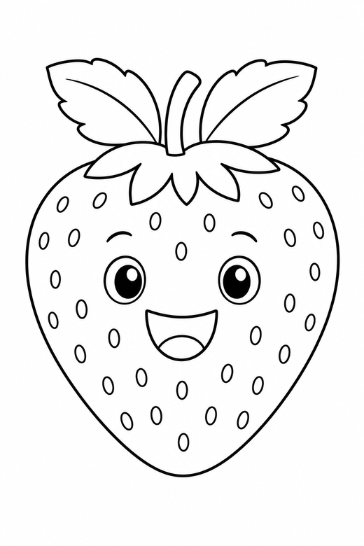 Smiling strawberry, color online