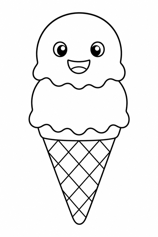 Ice cream cone, color online