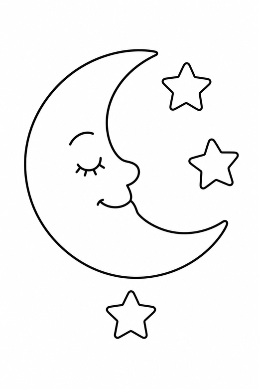Sleeping moon, color online