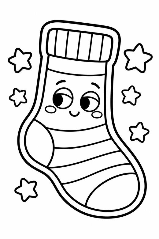 Sock shy with stars, color online