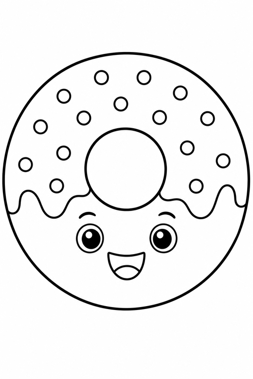 Donut with sprinkles, color online