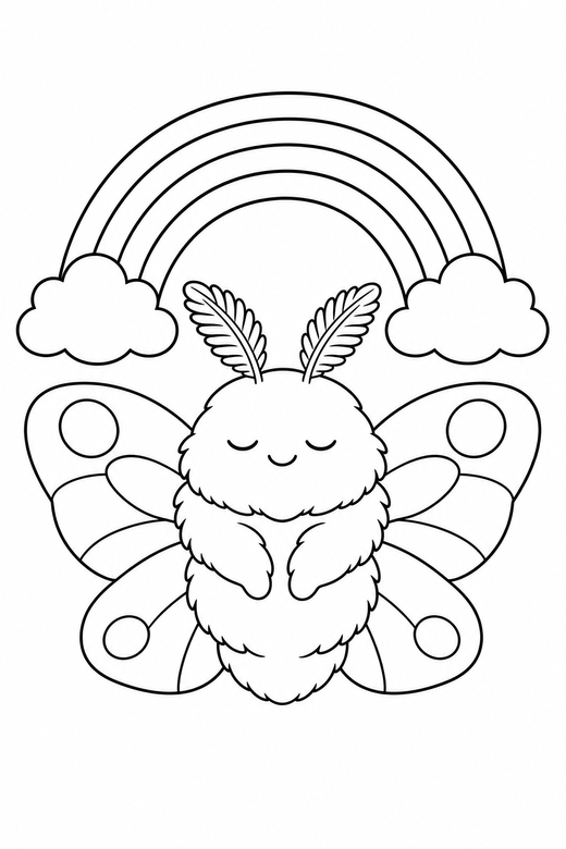 Moth content under a rainbow, color online