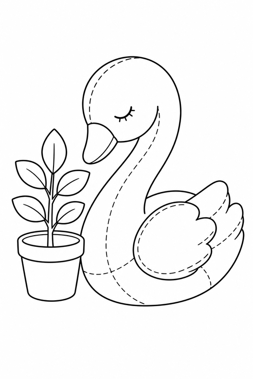 Swan content by a plant, color online
