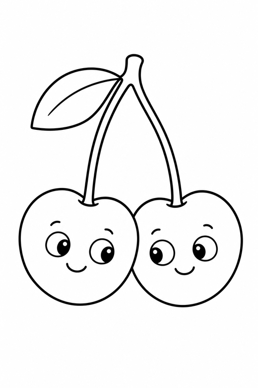 Pair of cherries shy plain, color online
