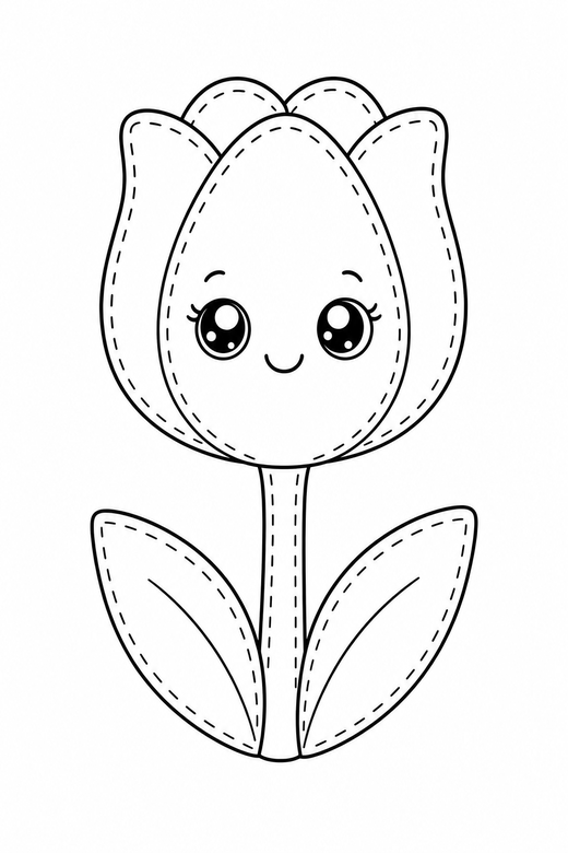 Tulip starry-eyed plain, color online