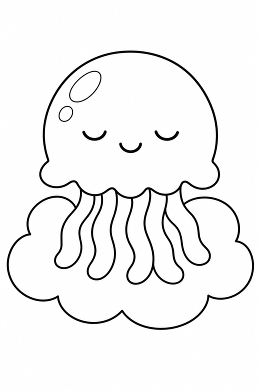 Jellyfish content on a cloud, color online