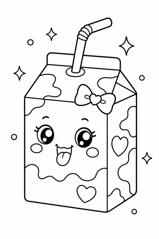 Milk carton cheeky with sparkles, color online
