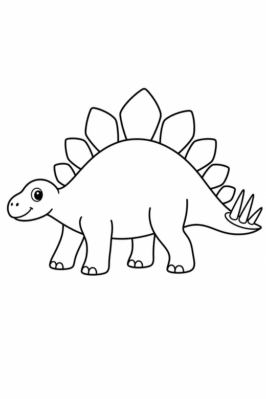 Stegosaurus with back plates, color online