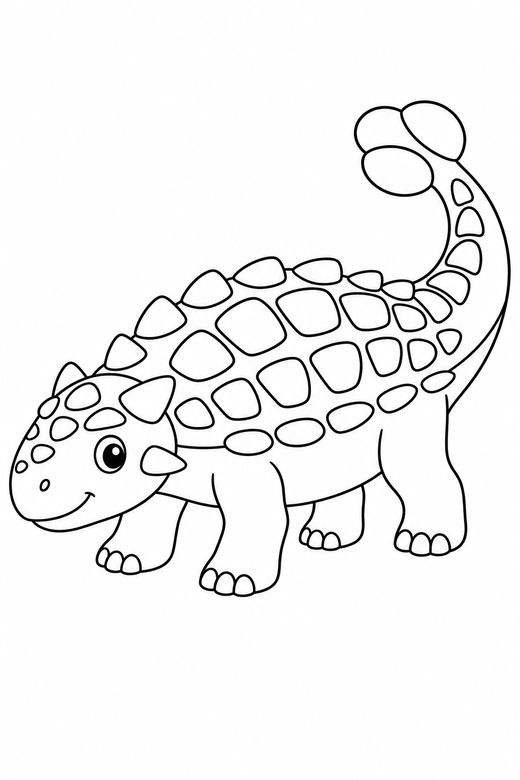 Ankylosaurus with a club tail, color online