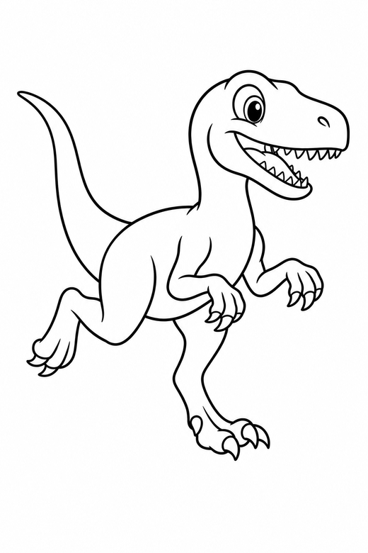 Velociraptor running, color online