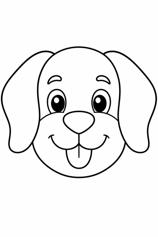 Dog head close-up, color online