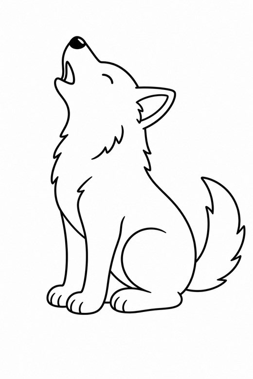Howling dog, color online