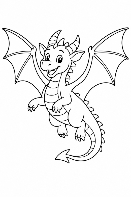 Dragon in flight, color online