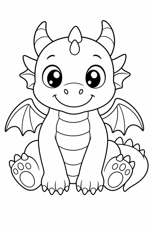Chubby baby dragon, color online