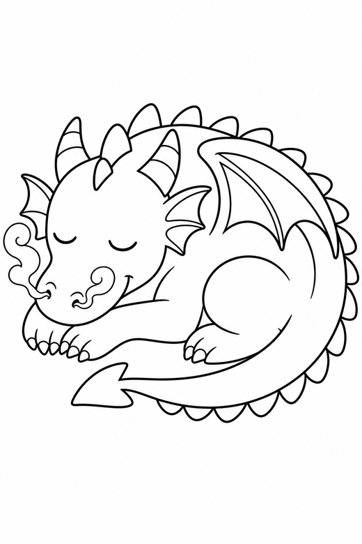 Sleeping dragon, color online
