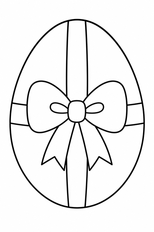 Egg with a bow, color online