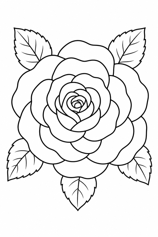 Rose from above, color online