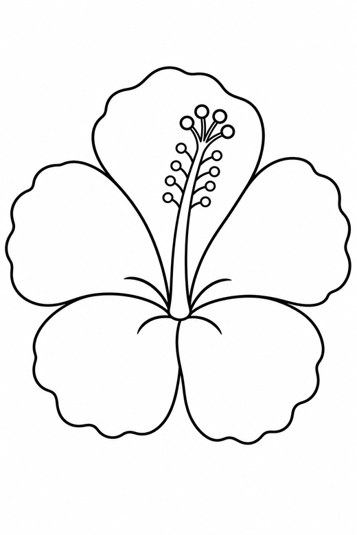Hibiscus flower, color online