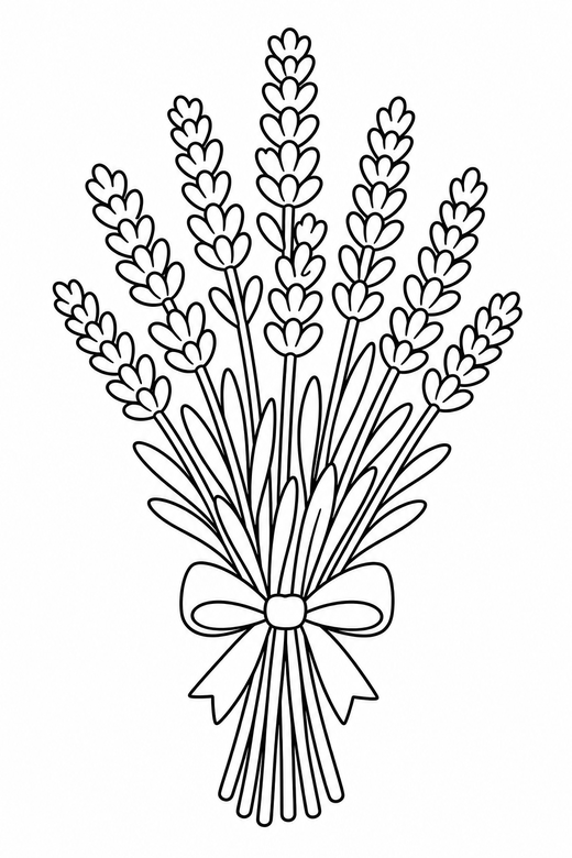 Bunch of lavender, color online
