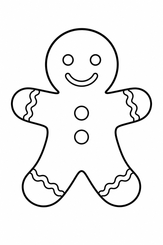 Gingerbread Coloring Pages - free printable coloring pages