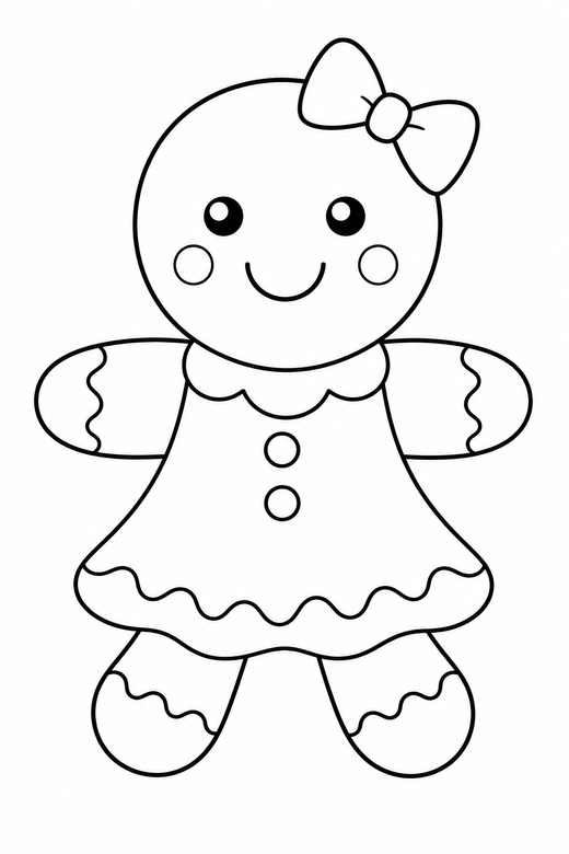 Gingerbread woman, color online