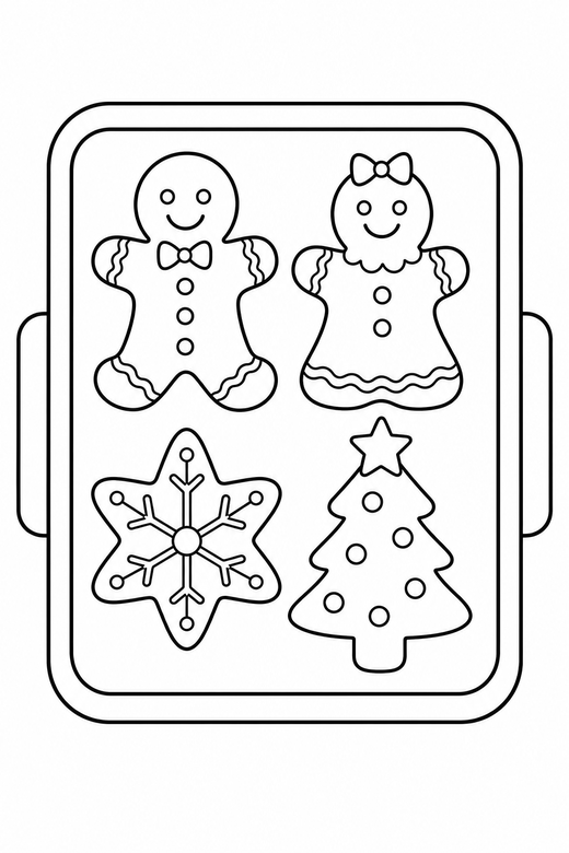 Tray of gingerbread, color online