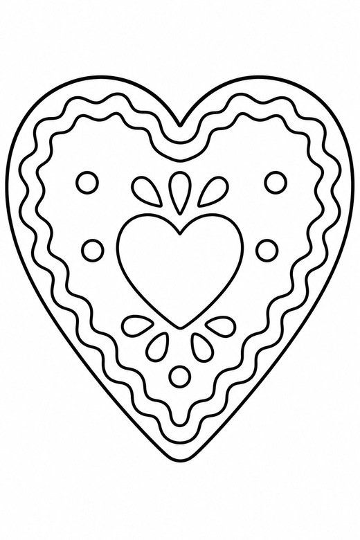 Gingerbread heart, color online