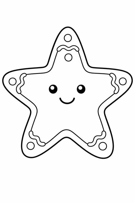 Gingerbread star, color online