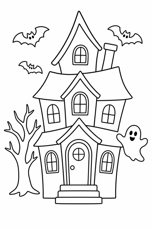 Haunted house, color online