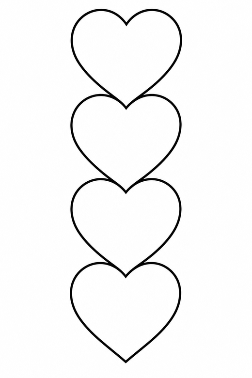 Stacked heart tower, color online