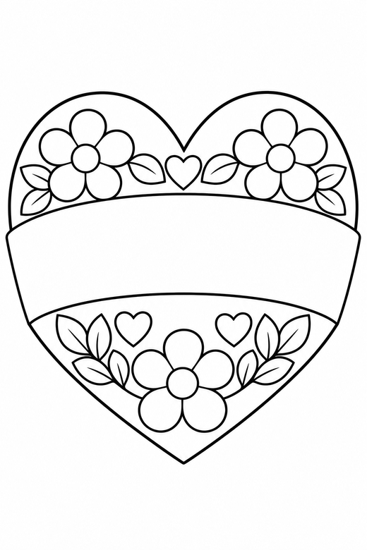 Heart with a blank centre, color online