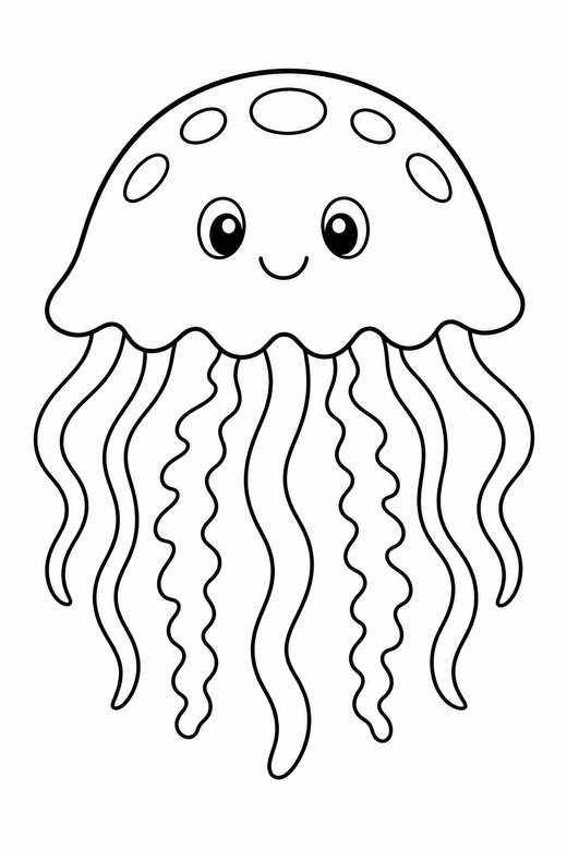 Jellyfish drifting, color online