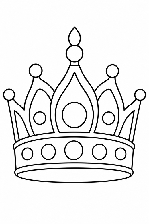 Crown with jewels, color online