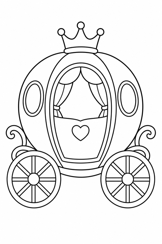 Royal carriage, color online