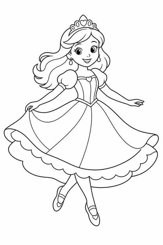 Princess dancing, color online